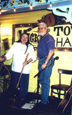 Aileen and Elkin at The Wooden Nickel in Crockett, Texas